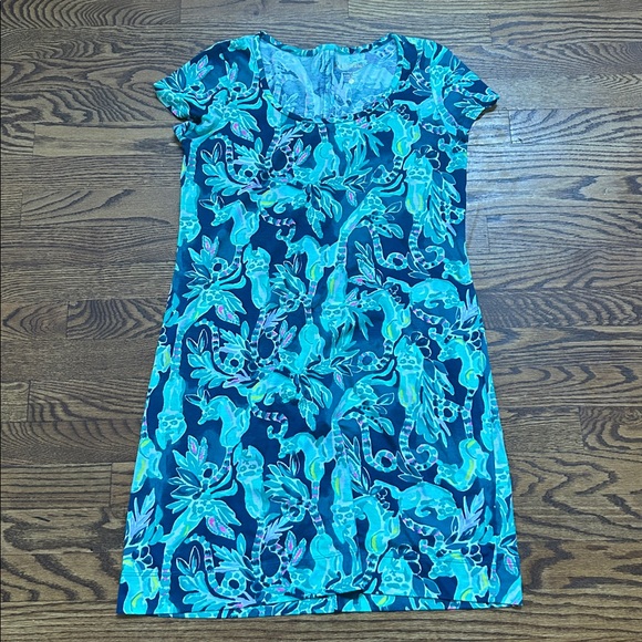 Lilly Pulitzer Teal and Aqua Dress - Picture 1 of 4